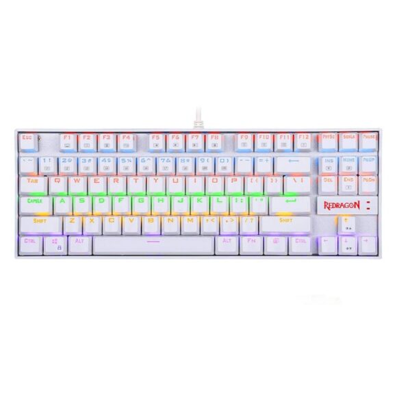 REDRAGON KUMARA Mechanical 87 Key,RGB Backlit Gang Keyboard - White