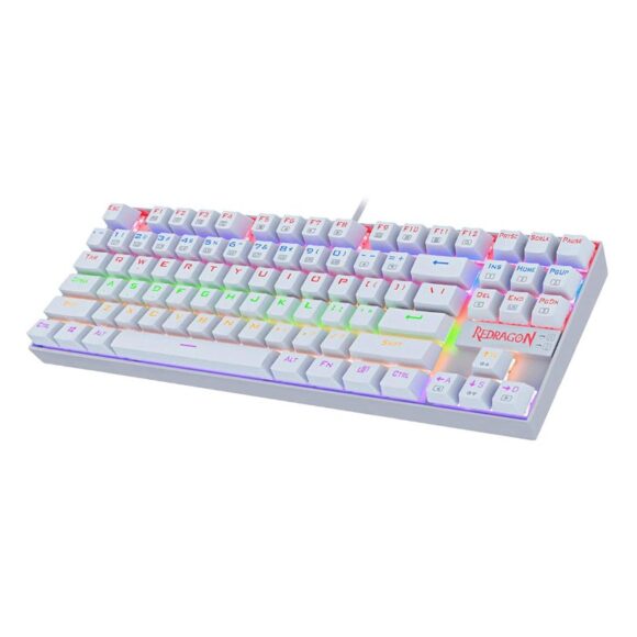 REDRAGON KUMARA Mechanical 87 Key,RGB Backlit Gang Keyboard - White - Image 2