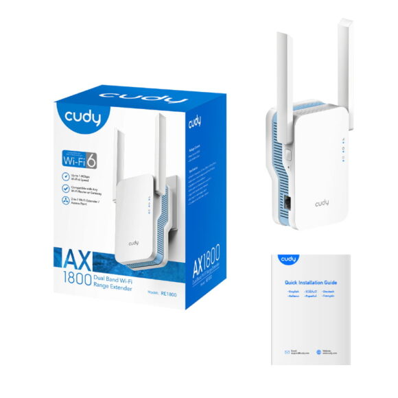 Cudy AC1200 WiFi Range Extender , Wall Plug - Image 4