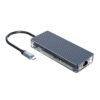 ORICO 8 Port 3 x USB3.0,1 x RJ45,1 x HDMI,1 x Type-C(PD 20V),1 x TF/SD Transparent Hub - Grey - Image 4